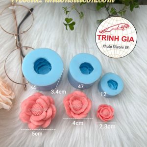 Khuôn rau câu silicone hoa hồng trà